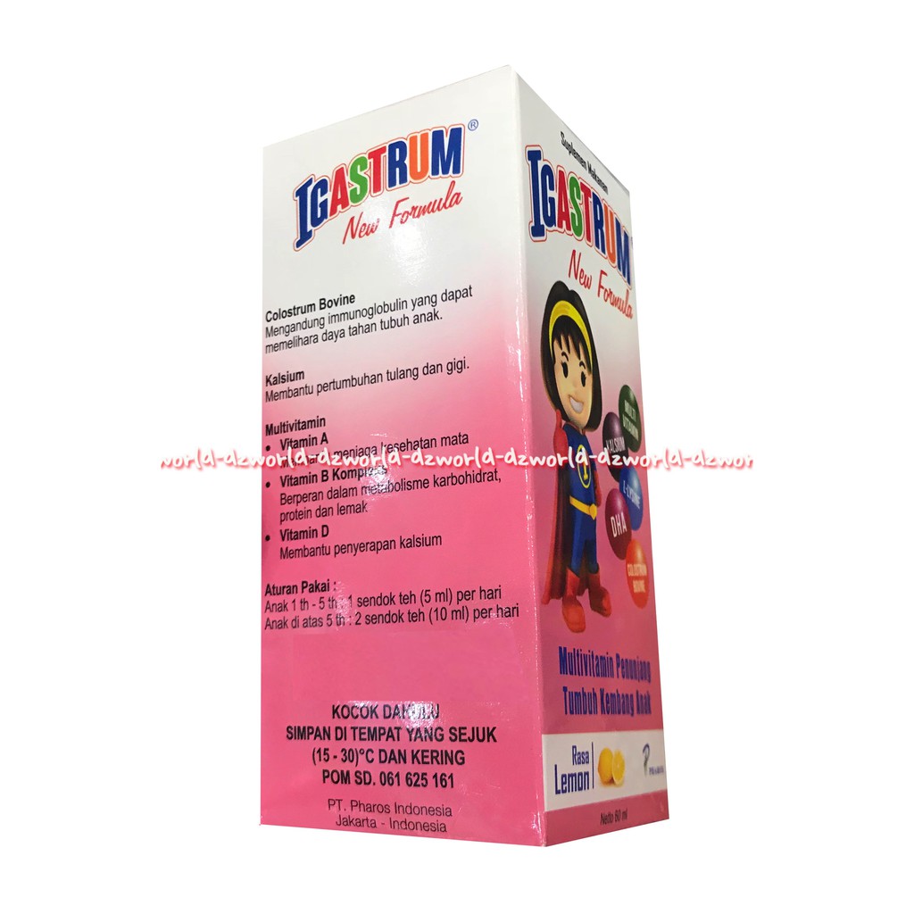 Igastrum New Formula Multifitamin Penunjang Tumbuh Kembang Anak 60 Ml Rasa Lemon iga Strum