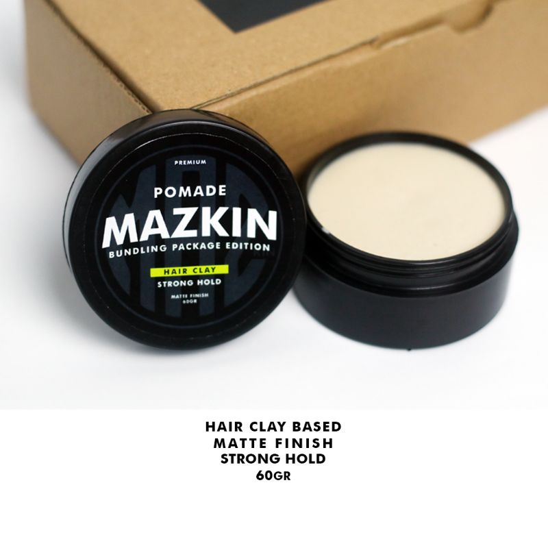 Paket Pomade Mazkin Lengkap | Oilbased pomade | Waterbased pomade | Clay