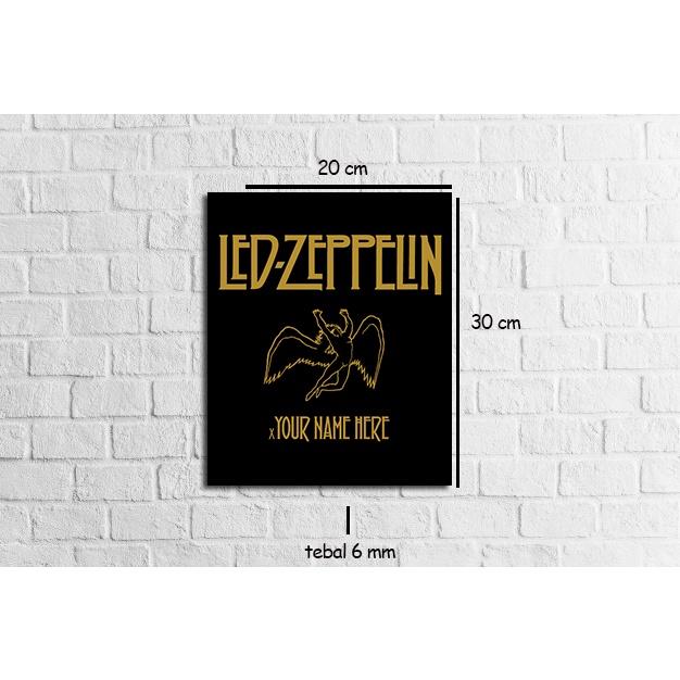 Paket 5 foto blok media papan mdf poster led zepplin / foto blok murah / foto blok modern / foto blo