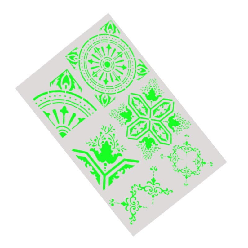 Plastic Stencil - Six Wall Painting Pattern (29,5x21,0cm)