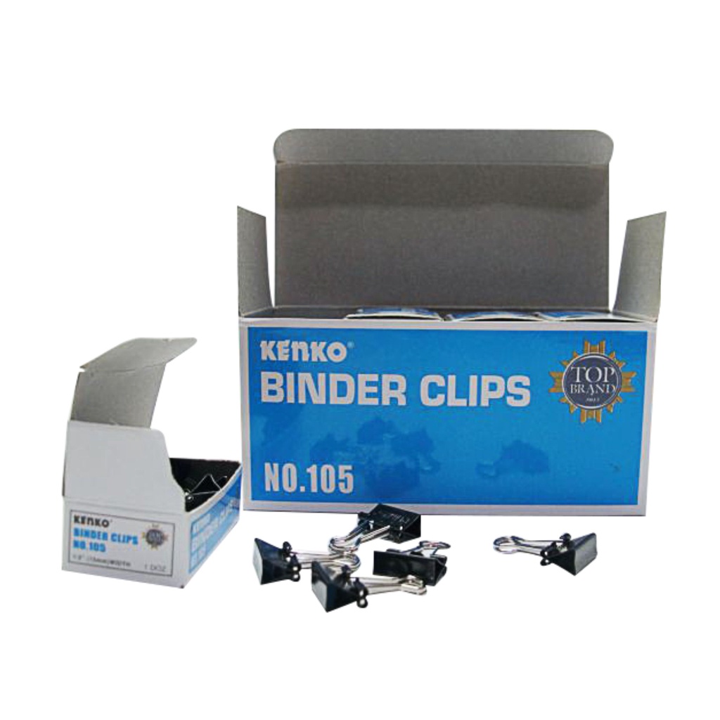 

KENKO Binder Clips Klip Binder Paper Clip Penjepit Kertas NO. 105