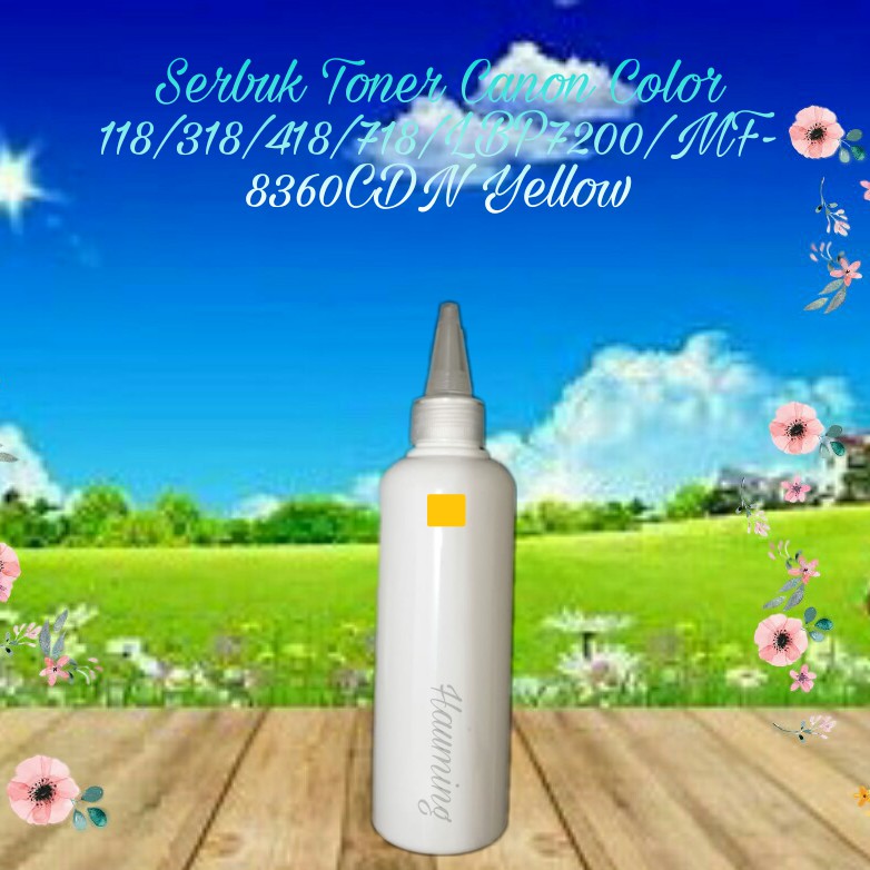 Serbuk Toner Canon CRG-118 318 718 CRG318 LBP-7200 7200Cd 7200cdn 7680 LBP7200 MF8360 Yellow 1x Isi