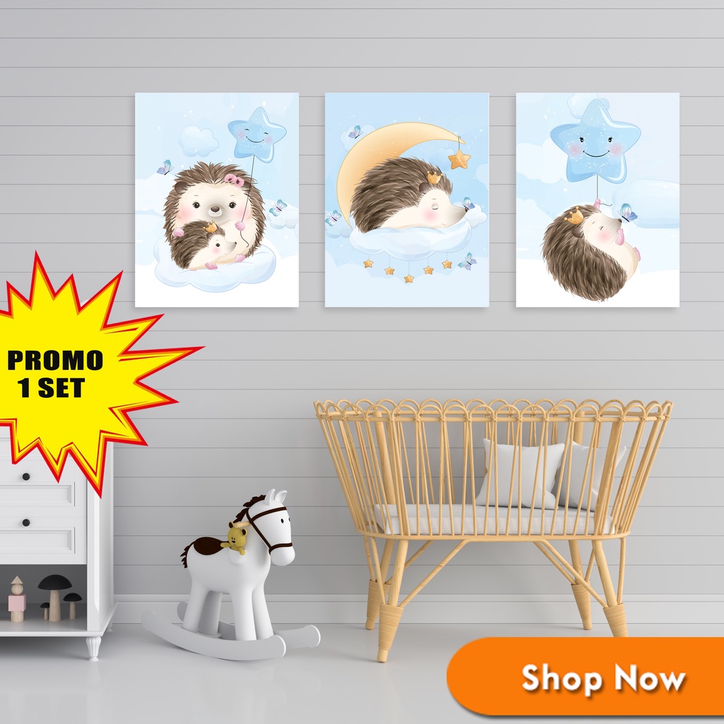 PROMO 1 SET Hiasan Dinding Kamar Bayi (A4) Pajangan Anak Dekorasi Bayi Wall Decor - A&amp;M