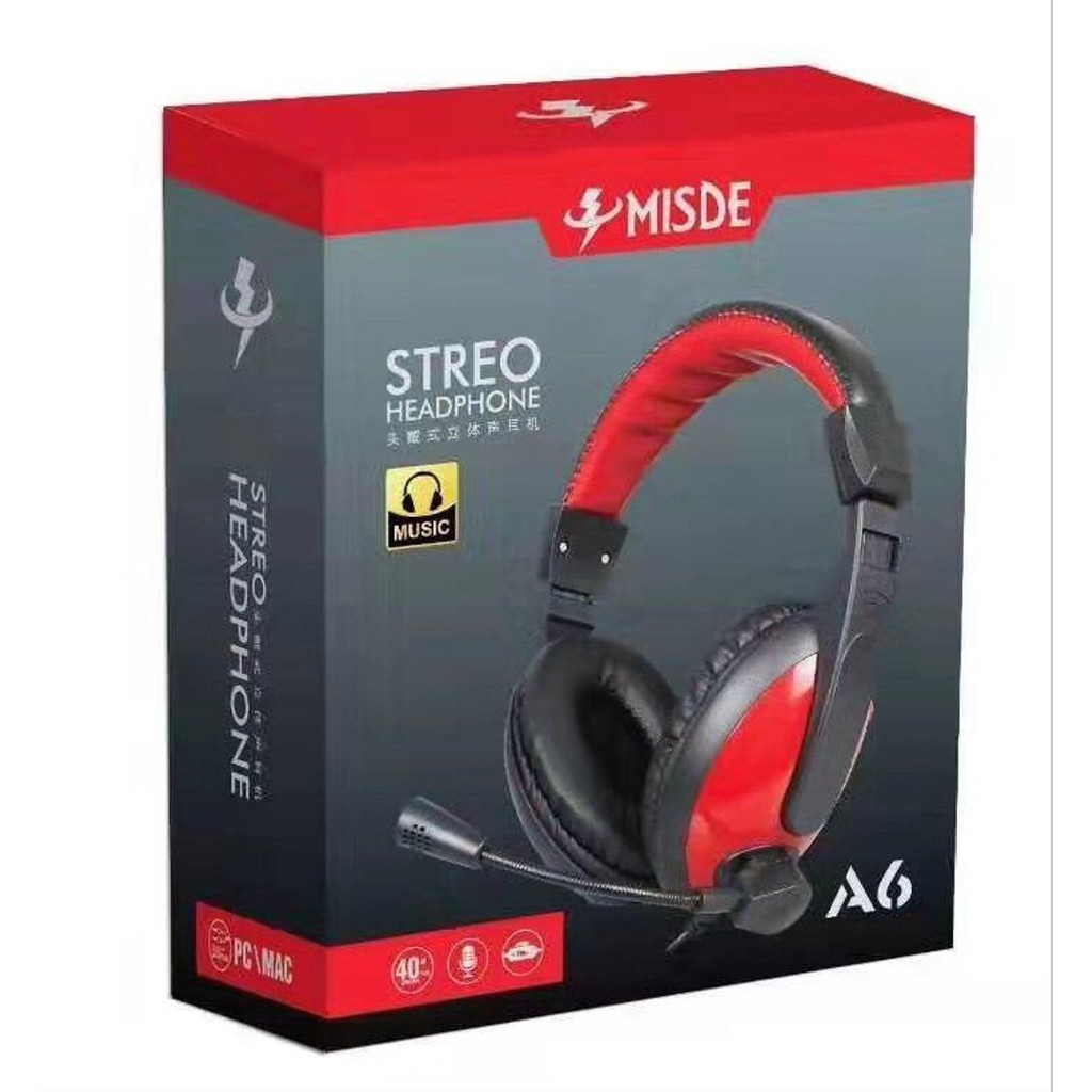 HEADSET HANDSFREE GAMING A6 PLUS MIC FULL BASS