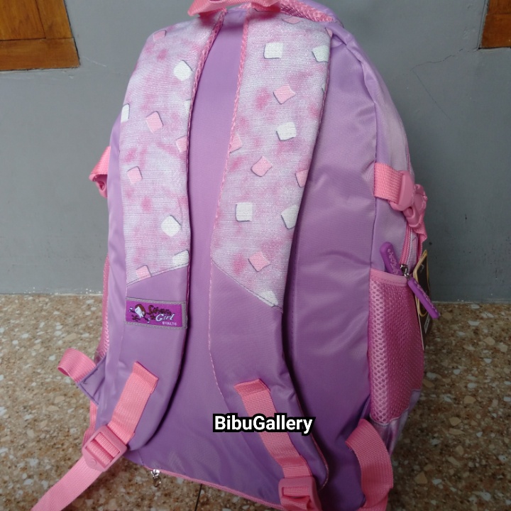 Tas Ransel Sekolah Silver Girl Original Square Shape