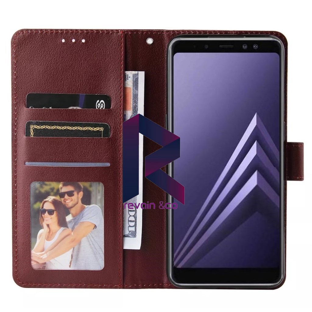 FLIP COVER SAMSUNG A8 2018 FLIP WALLET LEATHER KULIT PREMIUM SARUNG BUKA TUTUP FLIP CASE SAMSUNG A8 2018