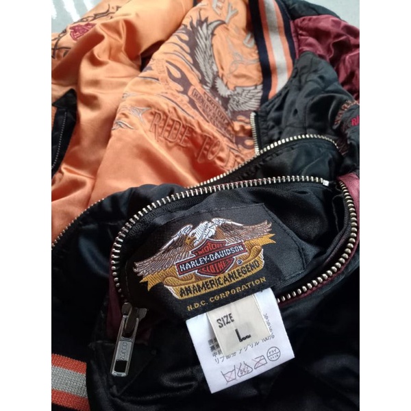 Jaket Sukajan model Harley Davidson Reversible Original