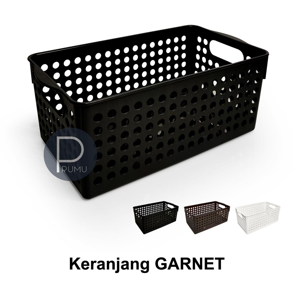 Keranjang Serbaguna - Keranjang Plastik - Kotak Penyimpanan - Box Organizer - Keranjang Penyimpanan - Kotak Serbaguna - Garnet