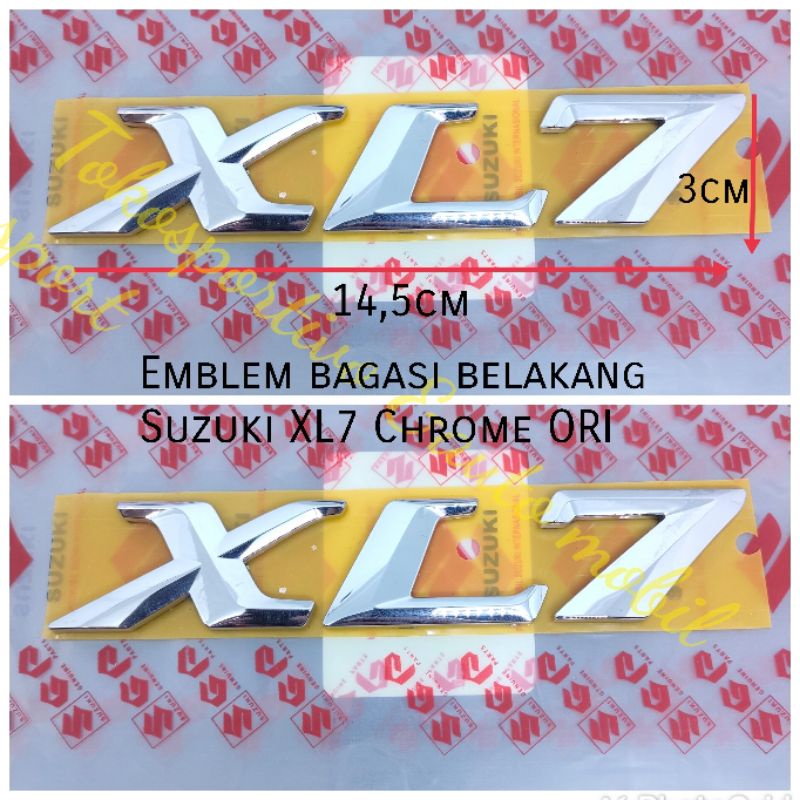 Emblem logo stiker tulisan Lambang huruf Suzuki XL7 xl7 chrome ORI