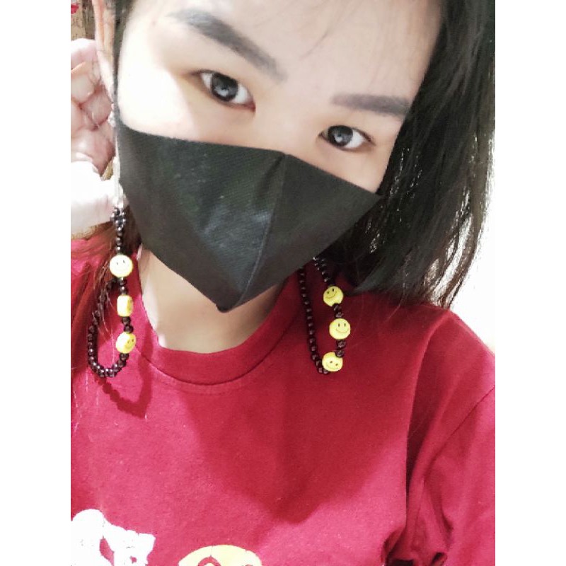 Kalung Gantungan Masker Strap Mask Smiley Beads Series Mote Senyum Emoji Emoticon