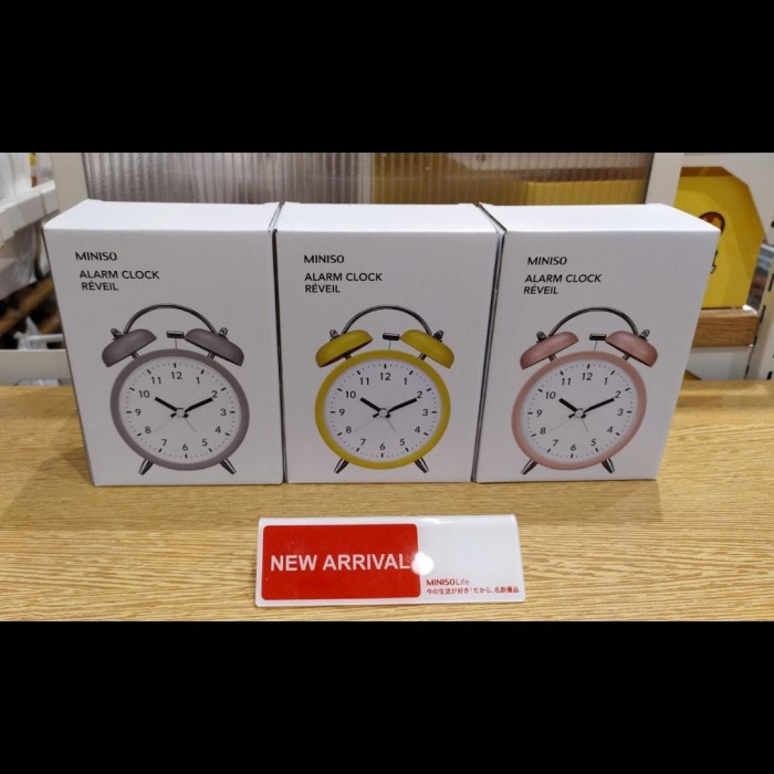 Miniso Classic Alarm Clock Jam Beker Weker - Abu-abu