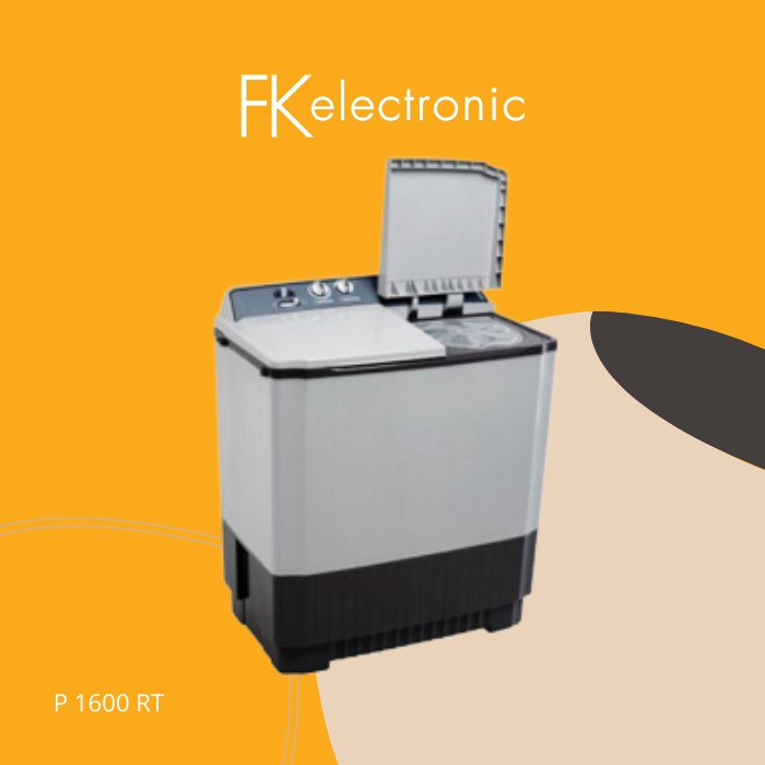 MESIN CUCI LG 16KG 2 TABUNG P1600RT/P 1600 RT