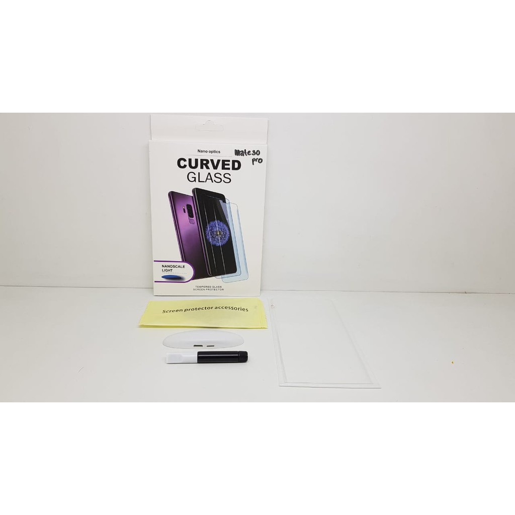 UV Glass Huawei Mate 30 Pro 6.53 inchi Tempered Glass Huawei LIO-L09 LIO-L29 TG 3D Curve FULL SCREEN