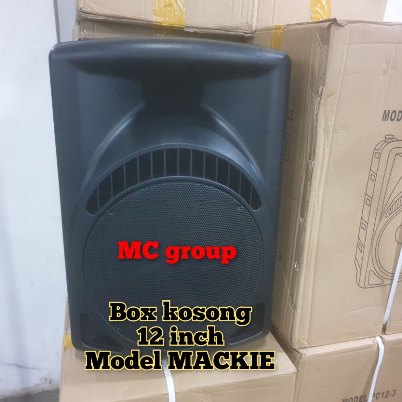 Box Speaker fiber plastik 12 inch model Miki import/box kosong MACKIE