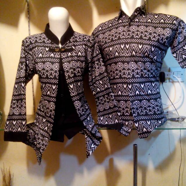  Baju  batik  couple  monokrom Shopee  Indonesia