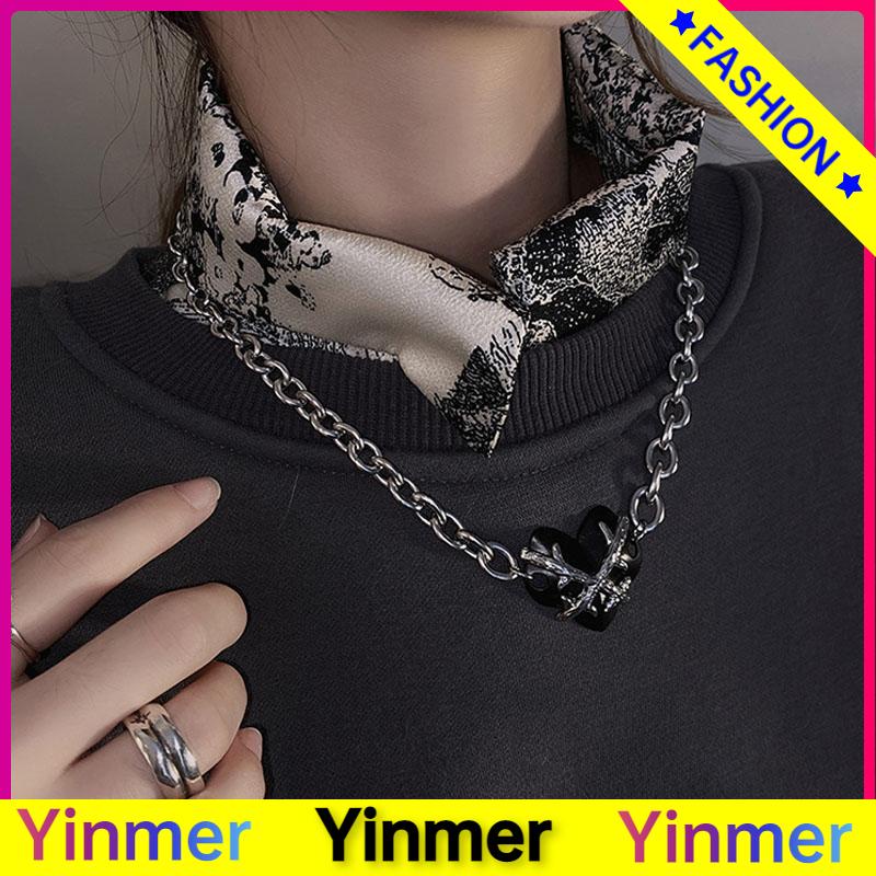 COD✨ Hip Hop Duri Cinta Kalung Fashion Wanita Manis Keren Tinggi Dingin Temperamen Leher Klavikula Rantai-Yinmer