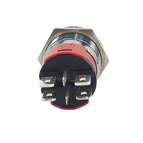 Switch Metal 22mm Push On Off Lampu 6 Pin 18A Saklar Stainless 6pin LED Tombol Self Locking 12V Yijia