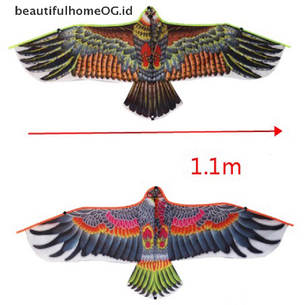 Mainan Layang-Layang Bentuk Burung Elang Dengan Tali 30 Meter Ukuran 1.1m Untuk Anak