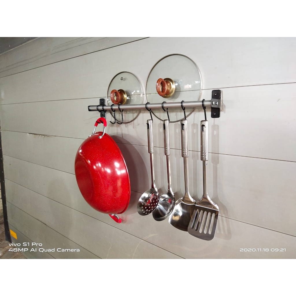 GANTUNGAN DAPUR SERBAGUNA / RAK GANTUNG MULTIFUNGSI ALUMUNIUM