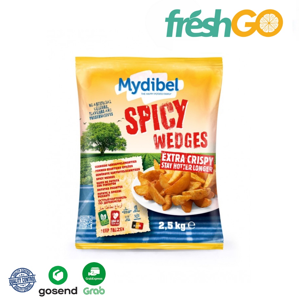 

Freshgo.id Kentang Goreng Mydibel Spicy Wedges 2,5kg