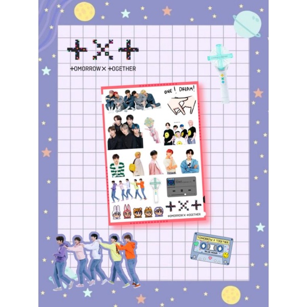 Stiker TXT / Stiker Kpop / Soobin / Yeonjun / Beomgyu / Taehyun / HueningKai