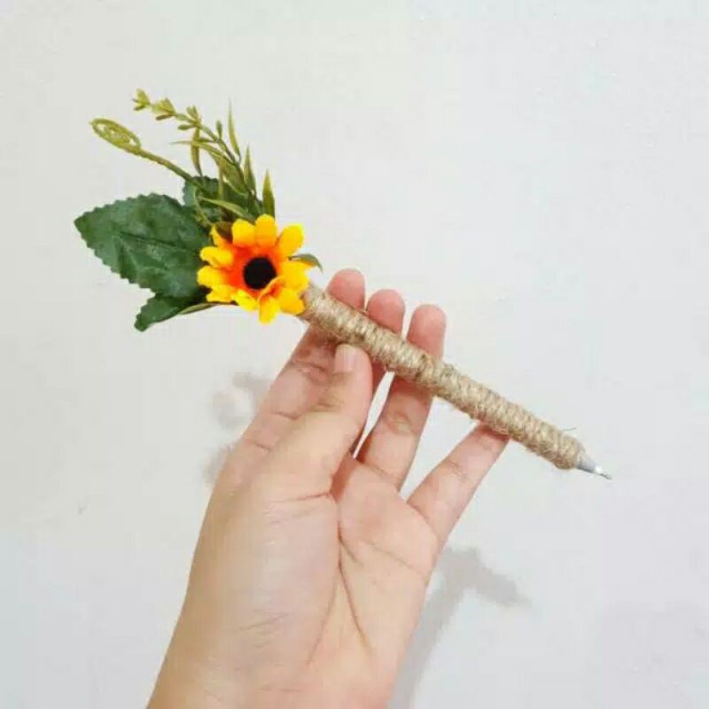 

pena hias bunga rustic sunflower bunga matahari - pulpen hias bunga - pen hias