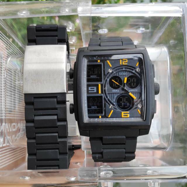 Viral!!! SKMEI Jam Tangan Pria Anti Air Warna Favorit - Gold Black