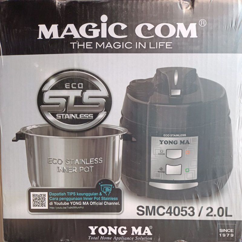 Rice Cooker Yongma SMC4053 Penanak Nasi Stainless Steel