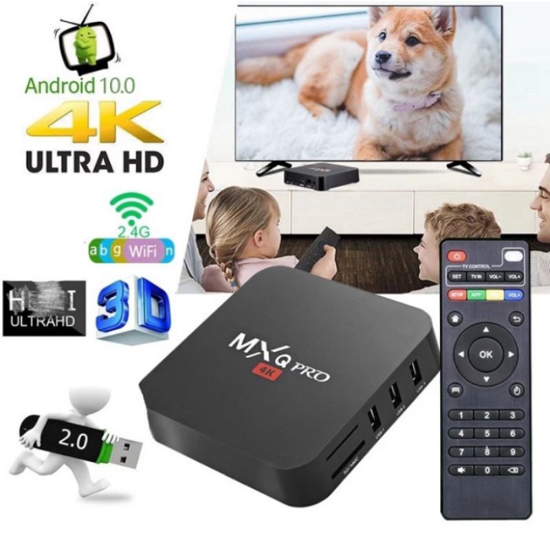 X96Q TV BOX ANDROID 10 2GB 16GB ALLWINNER H313 QUAD CORE 4K 2.4G WIFI