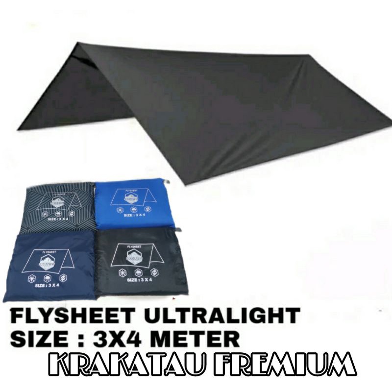 Flysheet 3X4 M krakatau - tenda ukuran 3m x 4m - FLYSHEET 3X4 M - mantel tenda waterproof - Terpal T