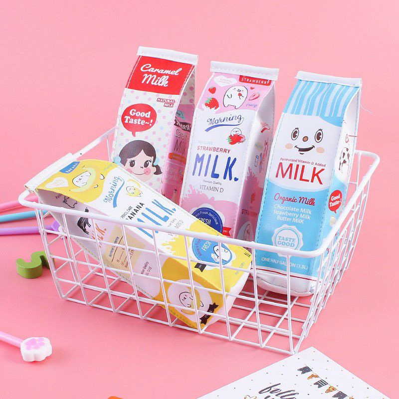 

Milk Box Waterproof Pencil Case - Tempat Pensil Kotak Susu / Kotak Pensil / Organizer / Kawaii