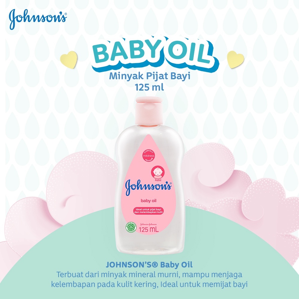 JOHNSON'S Baby Oil - 125ml/Oil Bayi