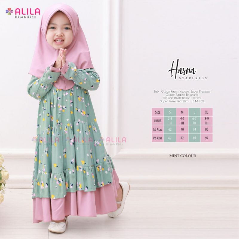 Gamis Anak Hasna Set dengan Hijab