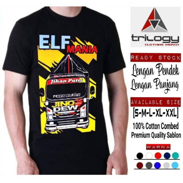 KAOS ELF MANIA JIHAN PUTRI TRUCK CANTER MANIA FULL COLOUR