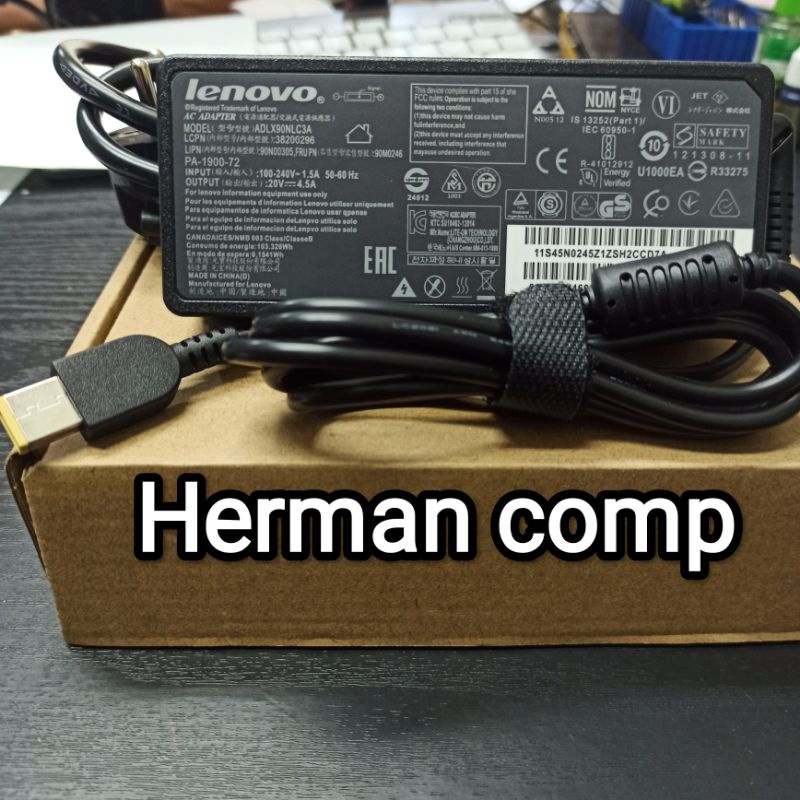 Original Adaptor/Charger Lenovo ADLX90NLC3A 20V 4.5A USB KOTAK 90W