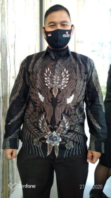 Manuk Peksi Lawasan Kemeja Batik Pria Katun Sragenan Full Furing