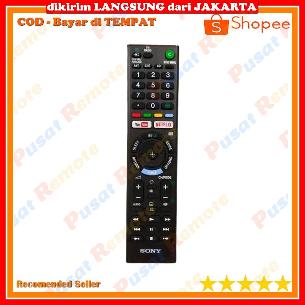 Remot TV SONY BRAVIA LCD/LED SMART TV Netflik Rmt-Tx202P Original Quality 3D 3Dimensi 100%Gress Asli
