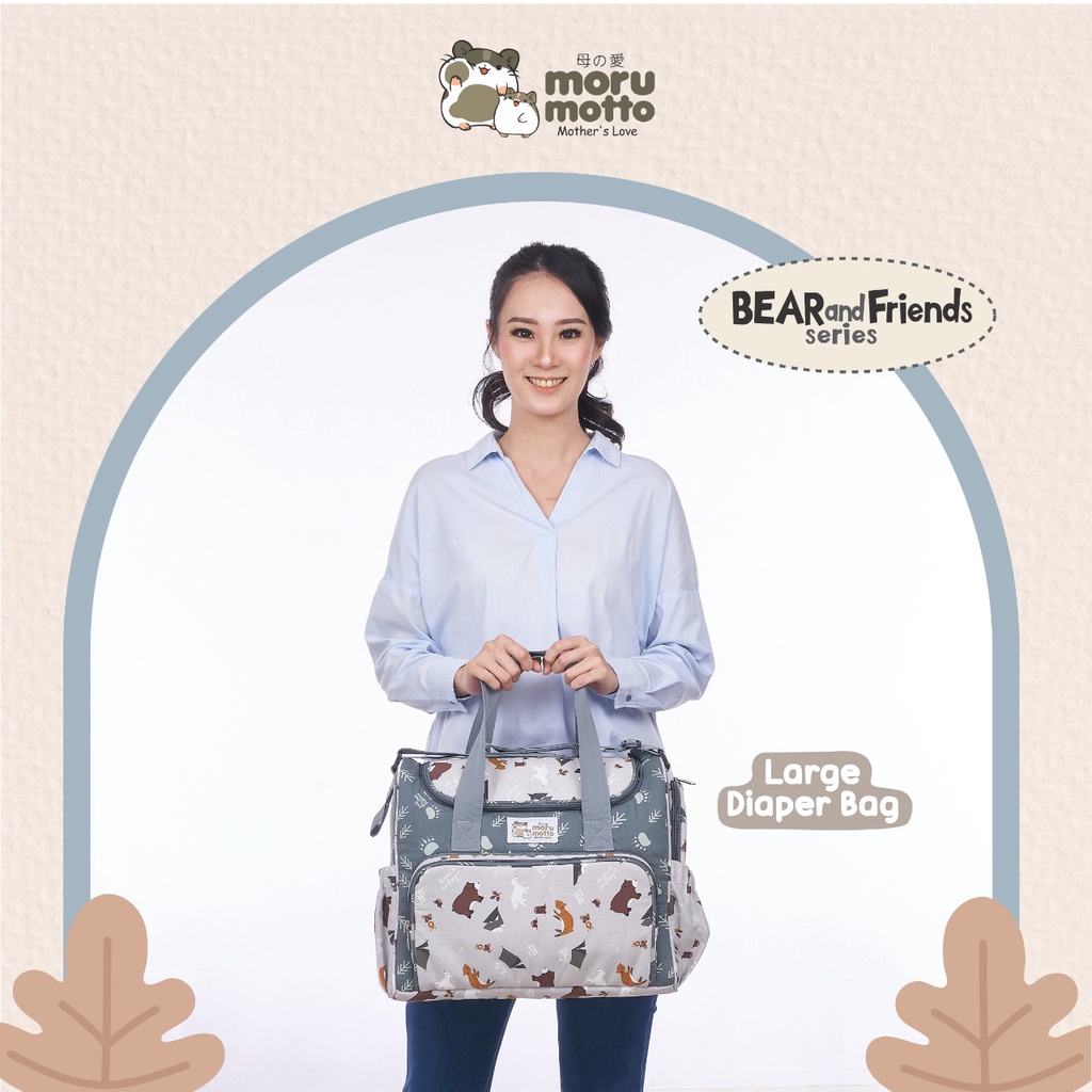 Morumotto Large Diaper Bag Bear And Friends Series / Tas Perlengkapan Bayi MMT7005