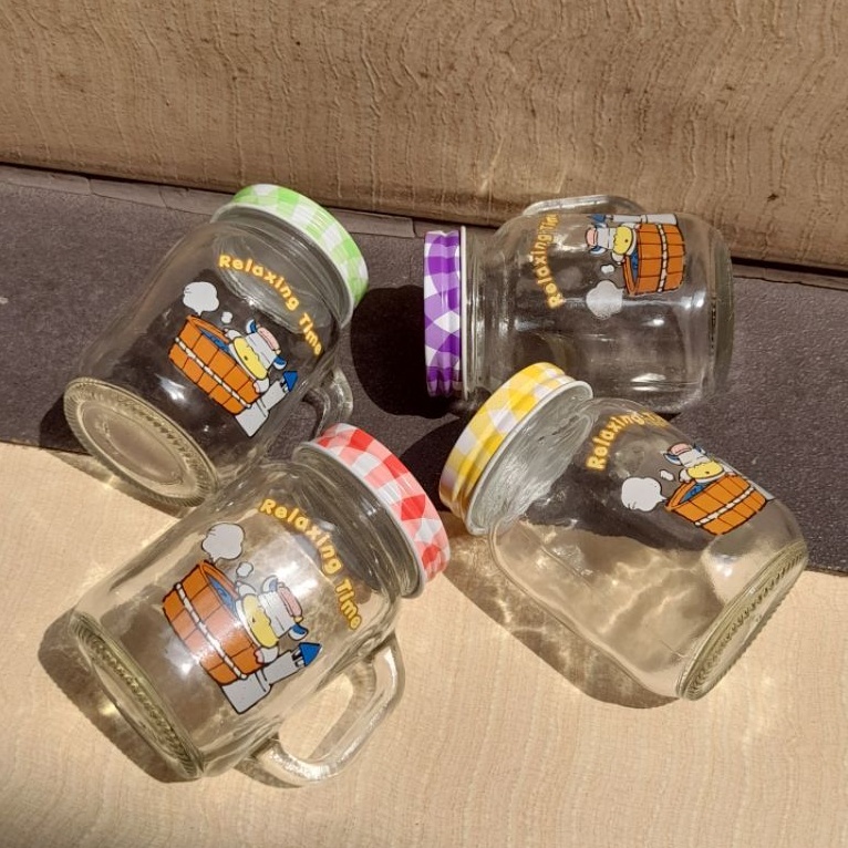 MINI PUDDING JAR (WARNA RANDOM) gelas pudding gelas lucu gelas mini gelas motif jar mini jar kaca pu