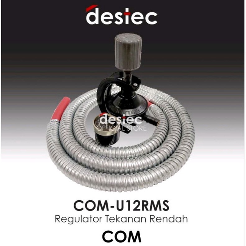 Paket Regulator Gas Meter + Selang Destec COM-U12RMS Tekanan Rendah