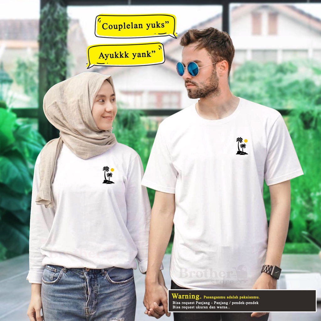 Kaos Couple Goals - Kaos Road to halal - Kaos Preweding - Kaos Custom kata - POHON LOVE - Premium T shirt