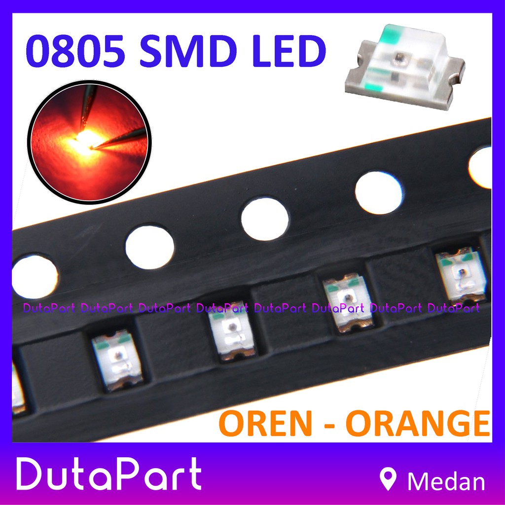 0805 SMD SMT LED OREN ORANGE Super Bright KUALITAS BAGUS