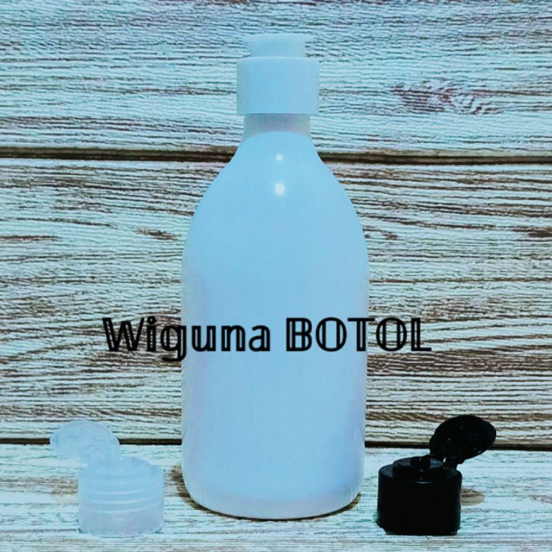 Boto Filptop Jamur 300ml / Botol PET 300ml Putih Tutup Fliptop Jamur