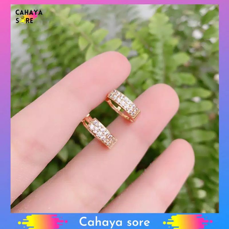 COD anting permata lapis emas anting titanium anting xuping anting wanita