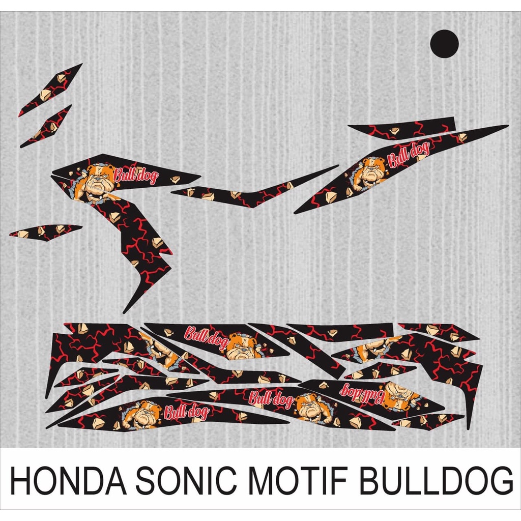 STIKER STRIPING MOTOR HONDA SONIC REDBULL