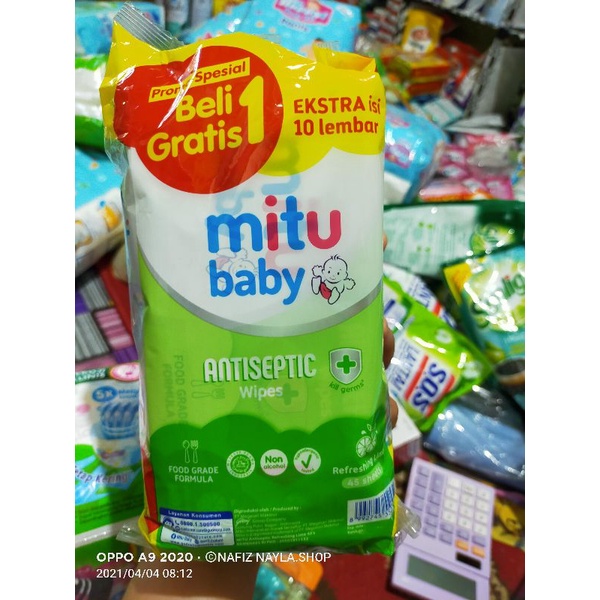 Tisu Basah Mitu Antiseptik 50s + 50s