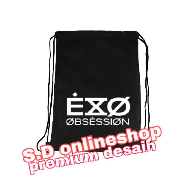 String bag tasserut kpop EXO OBSESSION EXO anti air