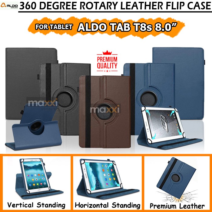 Tablet Aldo Tab T8s 8" 8 Inch Flipcover Bookcover Flipcase Flip Book Case Casing Cover Kesing Sarung