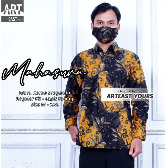 MAHASURA Model Baju Batik Pesta Kondangan Lengan Panjang