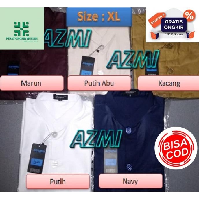 Promo Baju Koko Ammu Kerah Pendek koko Ammu Yamani Original Warna Terl